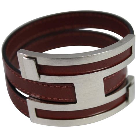 Hermes men's leather bracelet